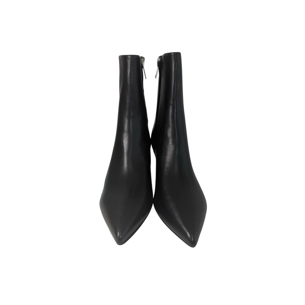 Marc Fisher Black Leather Pointed ToeHeel Ankle Boots Womens Size 8 No Box - Picture 2 of 5